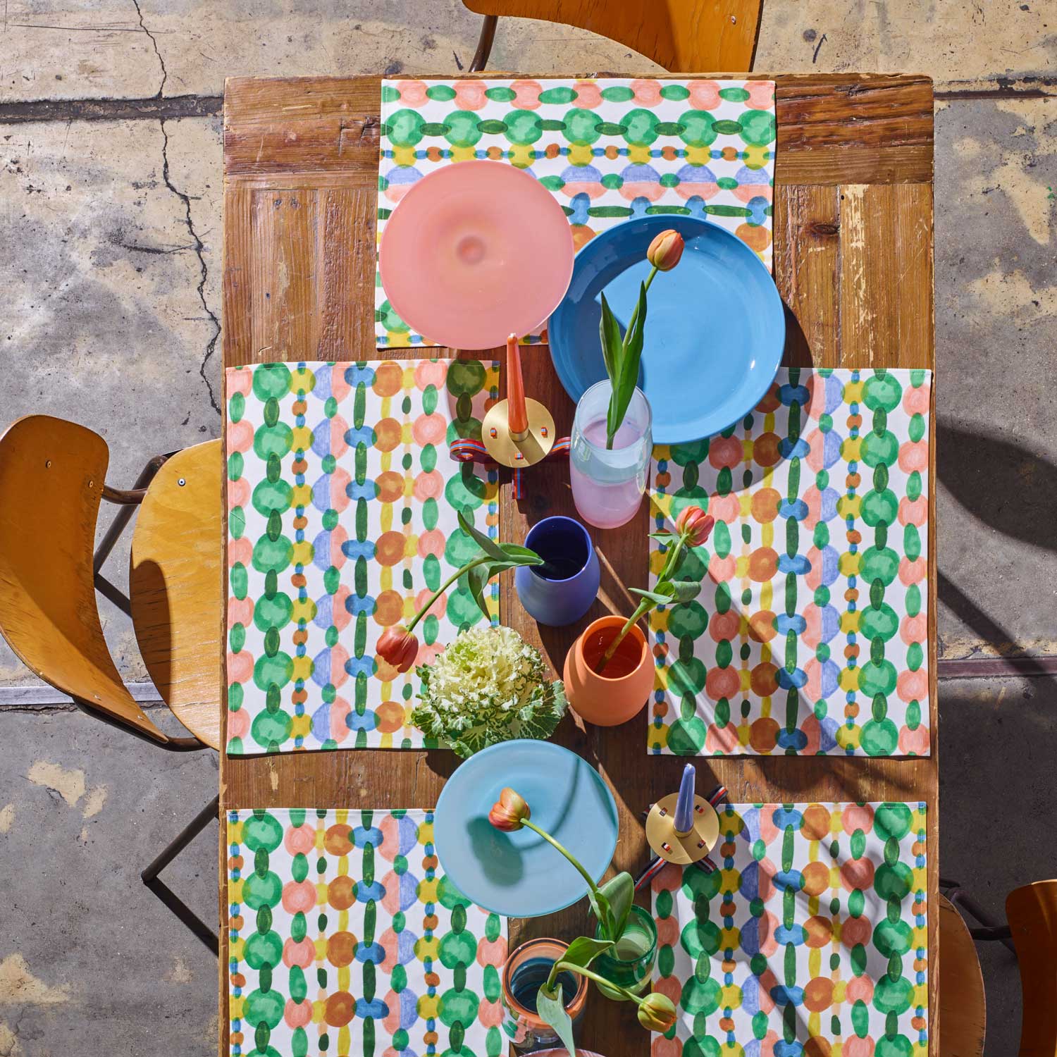 Placemats Green Circles